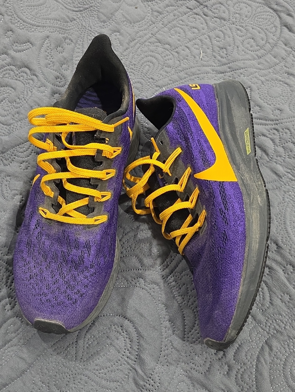 Nike LSU Purple and Yellow Men's Running Shoes